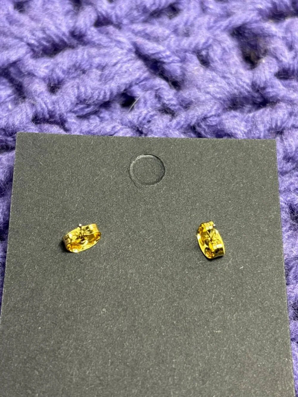 Rose Goldtone Knot Stud Earrings 3/8 inch